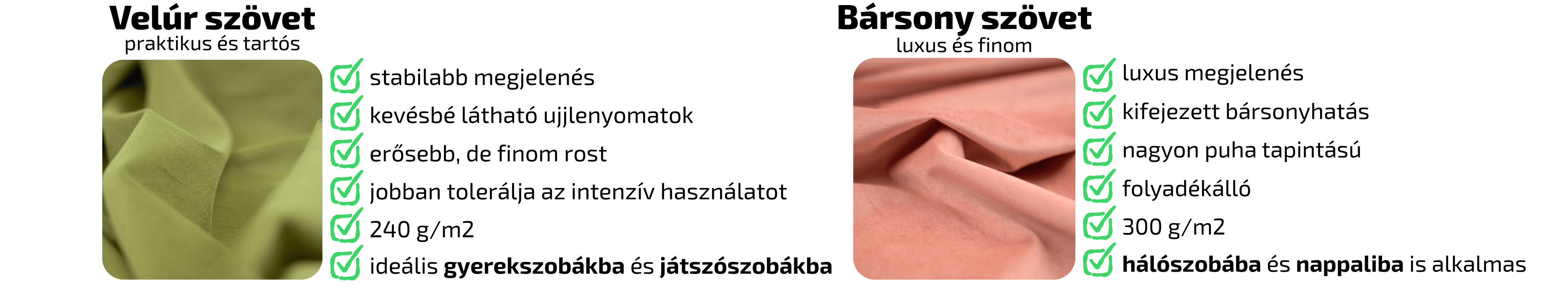 kárpitozott panelek, a velúr és a bársony közötti különbség desktop